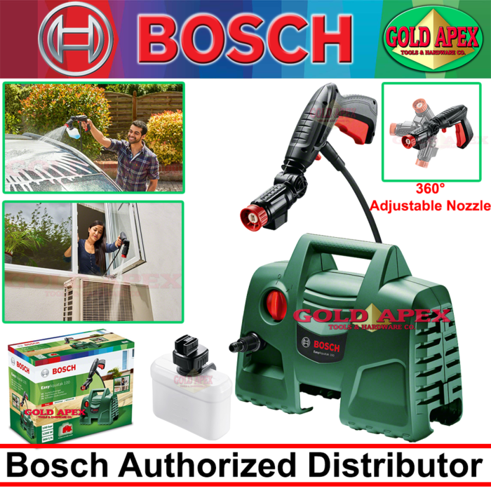 Bosch EasyAquatak 100 Portable High Pressure Washer (w/ 360° Adjustable Nozzle)