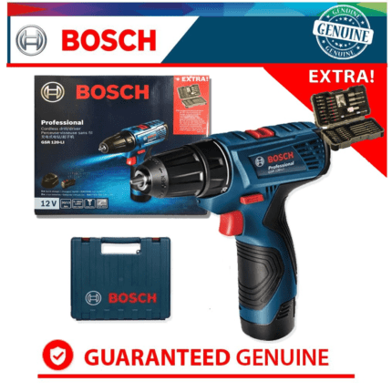 Bosch GSR 120-Li Cordless Drill / Driver + 43pcs Bit Set and Case