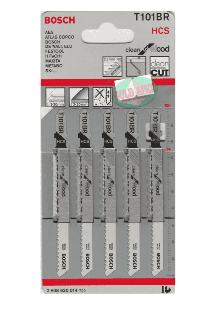 Bosch T101BR Jigsaw Blade (T-type Shank)