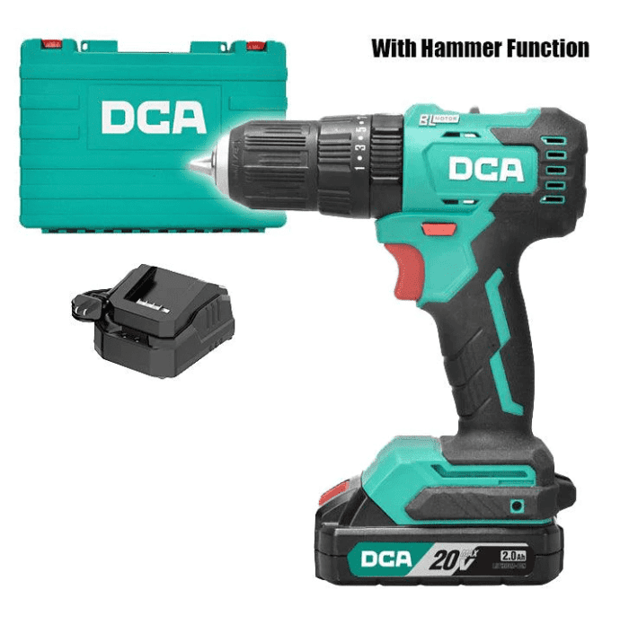 DCA ADJZ2050i DM 20V Cordless Brushless Hammer Drill / Driver 13mm