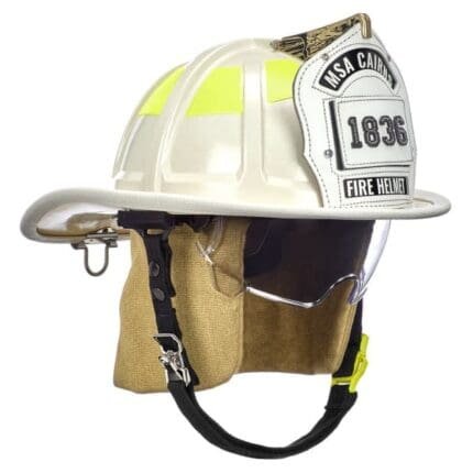 Deluxe Traditional Fire Helmet With Defender Visor