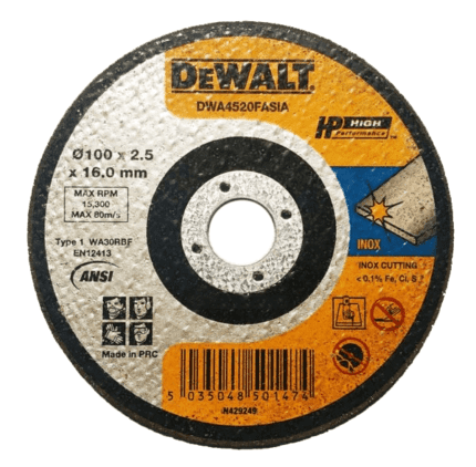 Dewalt DWA4520FASIA Cut Off Wheel 4" for Stainless Steel