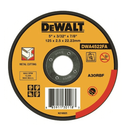 Dewalt DWA4522FA Cut Off Wheel 5" for Metal