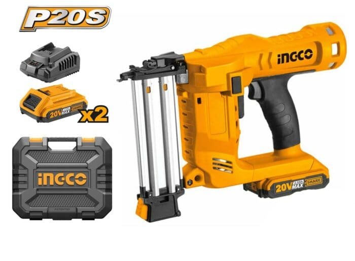 Ingco CBNLI2002 20V Cordless Li-Ion Brad Nailer Kit