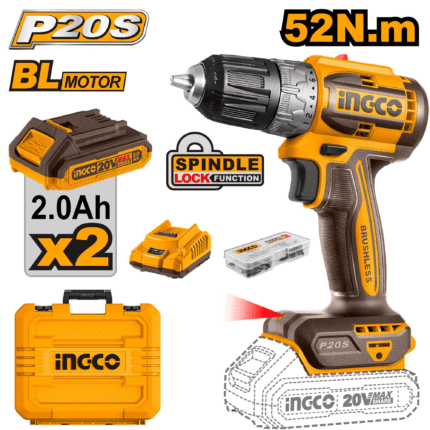 Ingco CDLI20453 Brushless Cordless Drill 20V