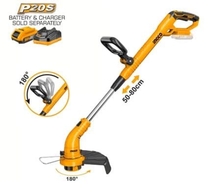 Ingco CGTLI20018 20V Cordless Li-Ion Grass Trimmer 20V