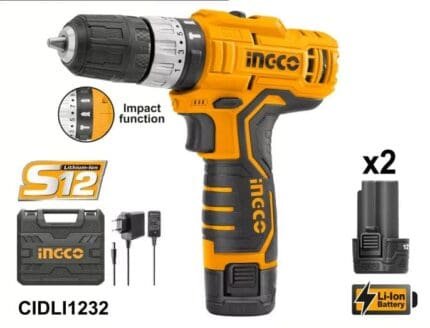Ingco CIDLI1232 12V Cordless Li-Ion Impact Drill 12V