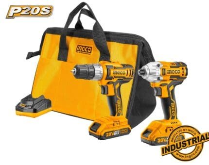 Ingco CKLI2006 20V Li-Ion Cordless 2pc Combo Kit: Drill & Driver