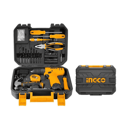 Ingco HKTHP10811 81pcs Household Tools Set (Cordless Drill + Accs)