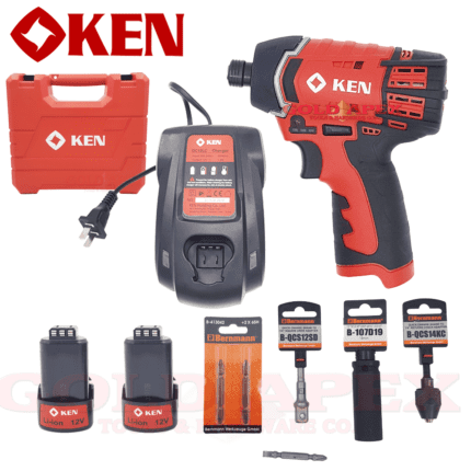 Ken BL6412D 12v Cordless Impact Driver Set