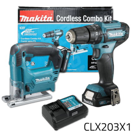 Makita CLX230X1 12V (CXT-Series) Cordless Combo Kit (Hammer Drill - Jigsaw)