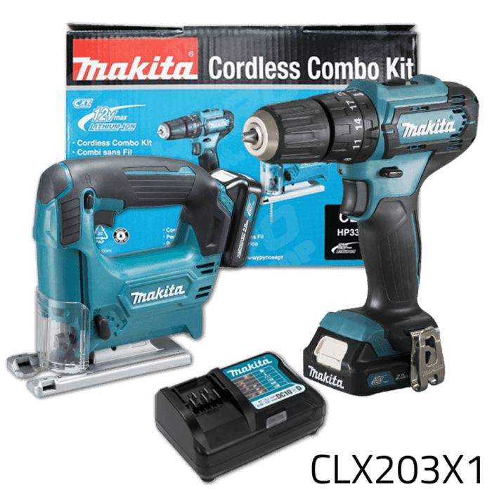 Makita CLX230X1 12V (CXT-Series) Cordless Combo Kit (Hammer Drill - Jigsaw)