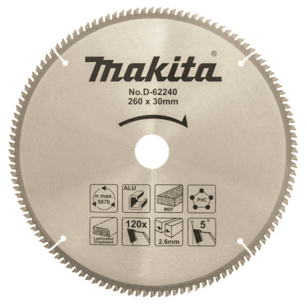 Makita D-62240 Multi Purpose TCT Circular Saw Blade 10" x 120T