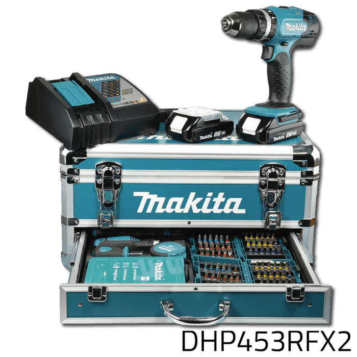 Makita DHP453RFX2 18V Cordless Hammer Drill (LXT-Series)