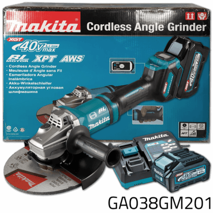 Makita GA038GM201 40V Cordless Brushless Angle Grinder