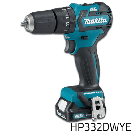 Makita HP332DWYE 12V Cordless Brushless Hammer Drill - Driver (CXT-Series)