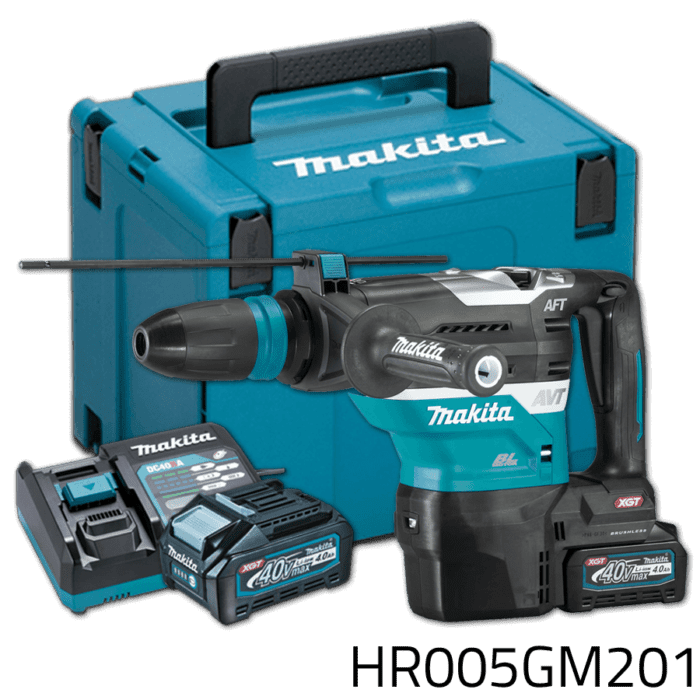 Makita HR005GM201 40V Cordless Brushless SDS-Max Rotary Hammer (XGT Series)