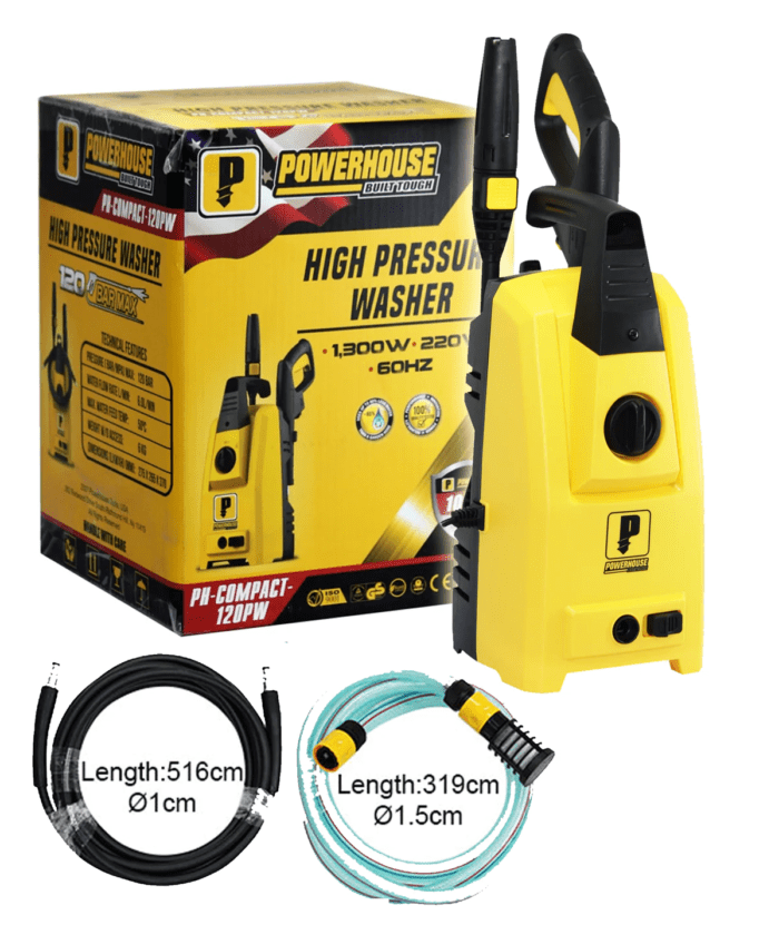 Powerhouse PH-COMPACT-120PW Higher Pressure Washer (120 bar) 1300W