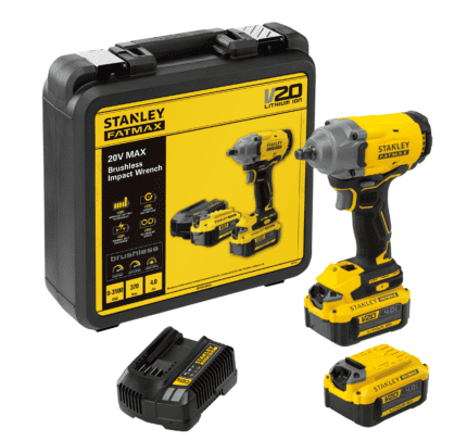 Stanley SBW920M2K 20V Cordless Brushless Impact Wrench 1/2" Drive (Set)