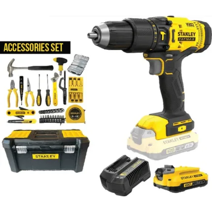 Stanley SCD711C1H 20V Cordless Hammer Drill 13mm + 100pcs Set