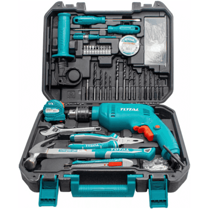 Total THKTHP1152 Hammer Drill with Hand Tools Set (115pcs)
